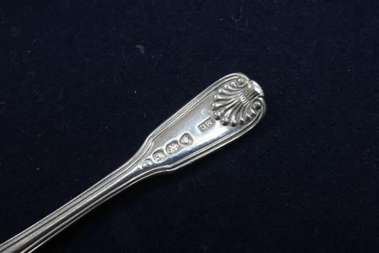 A George Jensen sterling silver salad server and a small group of mainly silver items including Asprey menu holder etc.